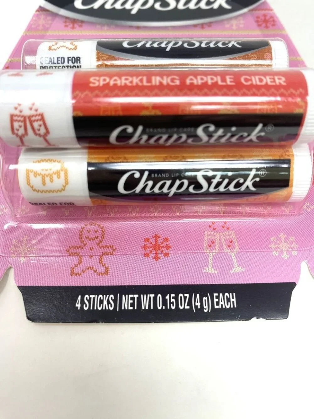 Chapstick Holiday Ugly Sweater Lip Balm Cozy Comforts 0.15oz/4ct Lip Balms